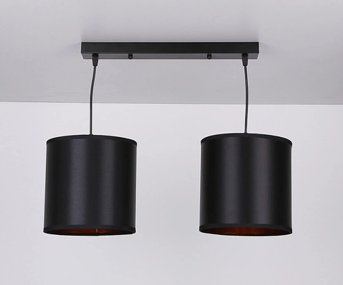 Candida závěsná lampa černá 2x40W E27 stínidlo černé