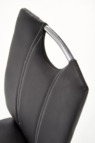 Čalouněná jídelní židle Floryda černá ekokůže moderní Intesi