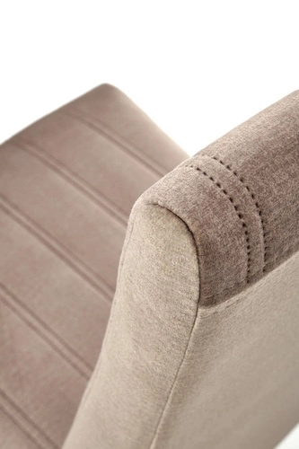 Čalouněná židle Arizona Intesi béžová s černými dřevěnými nohami do jídelny a obýváku