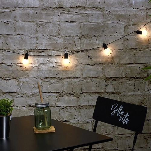 Solární žárovka girlanda 20 LED bílá