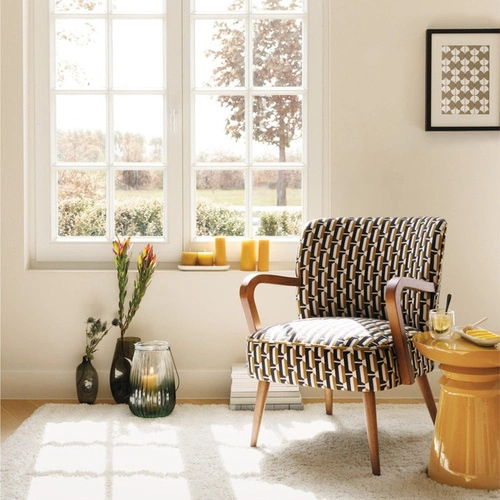 Relaxační křeslo Chiara hnědé čalouněné do obýváku retro s područkami Atmosphera