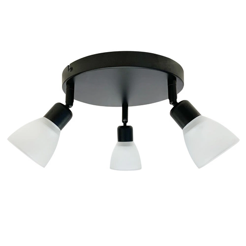 Stropní svítidlo Costa kulaté černé moderní skleněné do obýváku kuchyně koupelny 48 cm