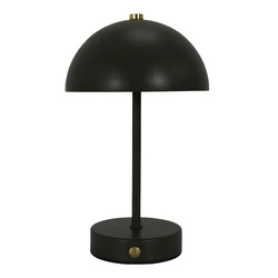 LED noční lampička Intesi Funghi černá bezdrátová do ložnice s funkcí stmívání