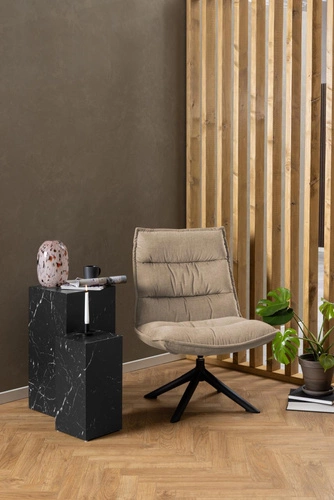 Otočná křesla Blizzard Actona do obýváku béžový sametový moderní pohodlný relaxační