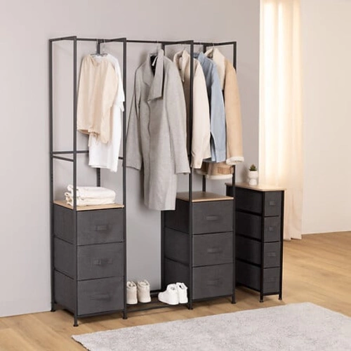 Tissa kovová šatní skříň se 6 zásuvkami do studentského pokoje