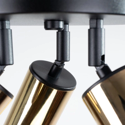 Stropní svítidlo WINX 3P černé zlaté moderní do obývacího pokoje a ložnice Sollux Lighting