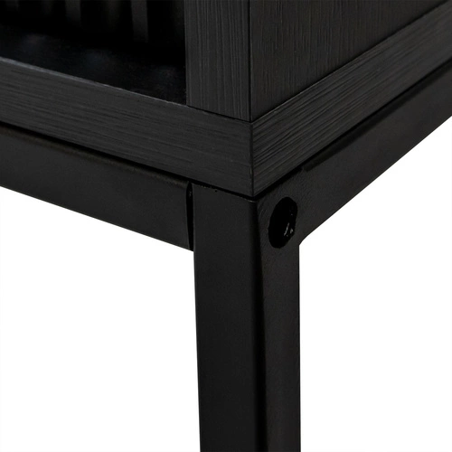 TV skříňka Delicious drážkovaná černá