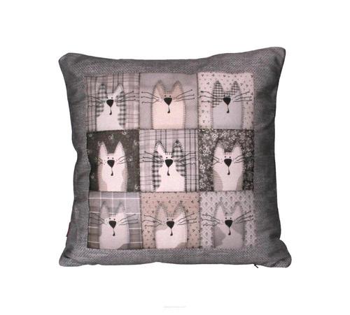 Dekorační sametový polštář Pexeso Intesi 40x40 cm moderní do obýváku šedý