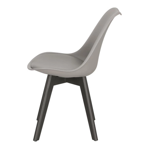 Jídelní židle Norden Cross šedá čalouněná ekokůže dřevěná moderní Intesi