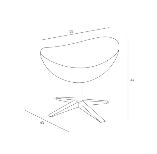Otočný taburet Jajo Soft D2.DESIGN čalouněný korálový do obýváku inspirovaný Egg