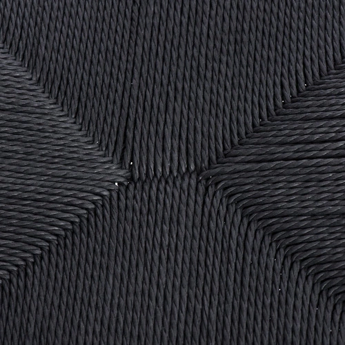 Dřevěná jídelní židle s područkami Wicker Color D2.DESIGN černá inspirovaná Wishbone