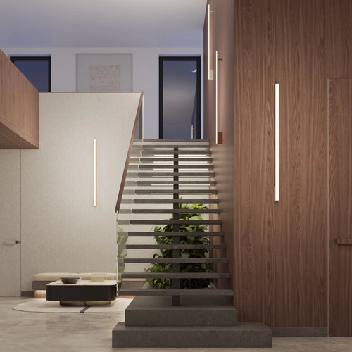 Moderní nástěnné LED svítidlo LAGOM 90 červené hliník do obýváku a ložnice Thoro