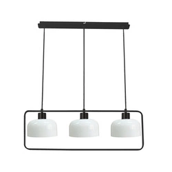 Závěsné svítidlo Zodiac moderní skleněné černé 3bodové do obýváku a nad stůl