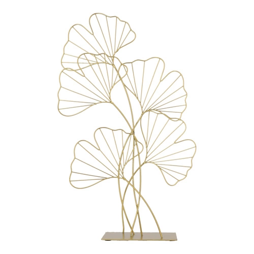 Kovová dekorace Ginko gold