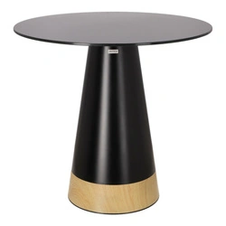 Kulatý jídelní stůl Soleilo Duo černý moderní 80 cm