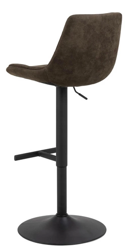 Barová židle Adisa moderní otočná s opěrkou výškově nastavitelná čalouněná antracitová do kuchyně