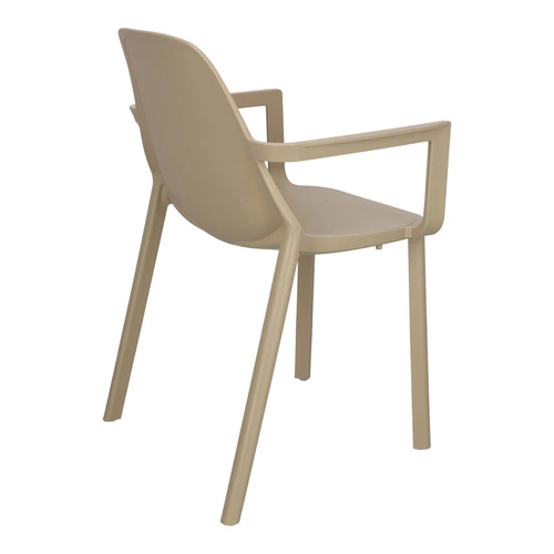Zahradní židle s područkami PIU Arm béžová SCAB Design, moderní stohovatelný plast