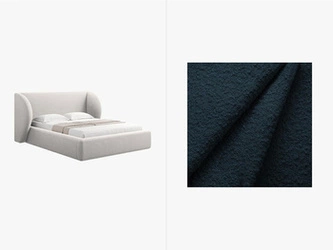 Čalouněná postel Miley II modrá 140x200 s úložným prostorem moderní do ložnice