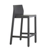 Barová židle Kate moderní antracitová 65 cm do kuchyně a zahrady se zádovou opěrkou stohovatelná SCAB Design