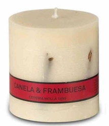 Vonná sójová svíčka Cereria Molla Asturias krémová 8 cm skořice malina dekorativní