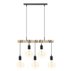 Visící lampa Jake černá/ přírodní