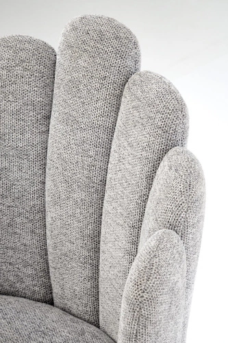 Čalouněná židle Mindi šedá do jídelny a obýváku moderní loftová na černých nohách