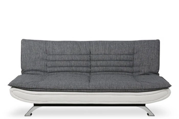 Rozkládací pohovka Faith pro 3 osoby s funkcí spaní, moderní šedo-bílá do obýváku Actona