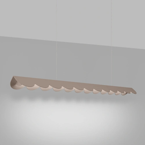 Závěsné LED svítidlo BISCUIT taupe nad stůl moderní do obýváku