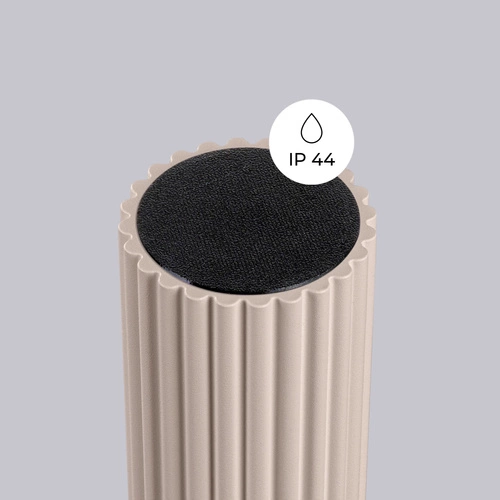 Stropní svítidlo HALO taupe kulaté béžové IP44 moderní do koupelny a obýváku SOLLUX