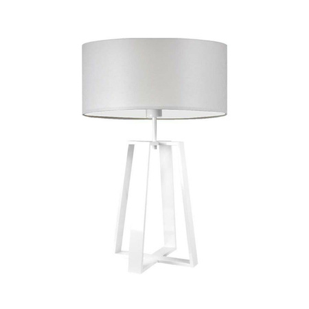Lampa Thor stínidlo světle šedé stojan bílý