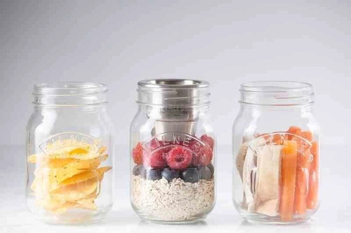 Sklenice s nádobkou 0,5l, Snack on the Go KILNER