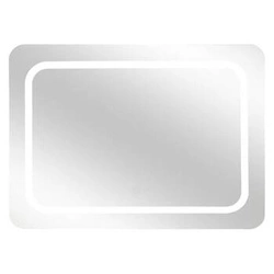 Obdélníkové LED zrcadlo 65x49 cm do předsíně moderní bez rámu 5five Simply Smart