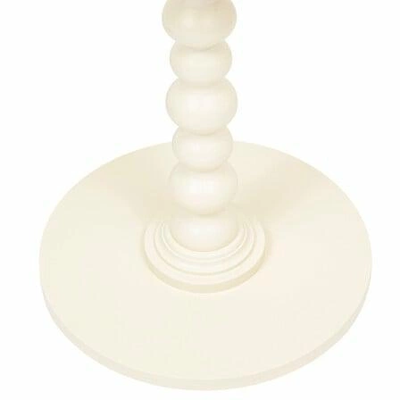 Kulatý konferenční stolek Alix krémový 38 cm dřevěný retro do obýváku a ložnice Atmosphera