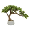 Umělé bonsai stromek Atmosphera 60 cm zelený moderní do obýváku v šedém květináči