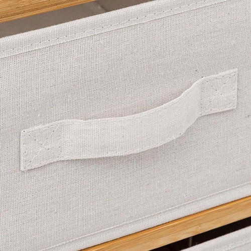 Bambusová komoda Tidy se zásuvkami skandinávská šedá 66 cm do ložnice a obýváku