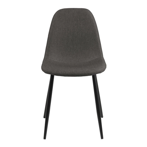 Čalouněná jídelní židle Wilma Grey Actona moderní šedá s černými nohami