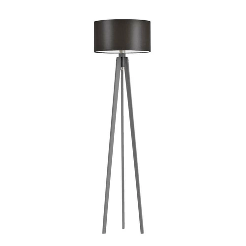 Stojací lampa MIAMI tripod glamour hnědá s dřevěným stínidlem do obýváku Lysne personalizovaná