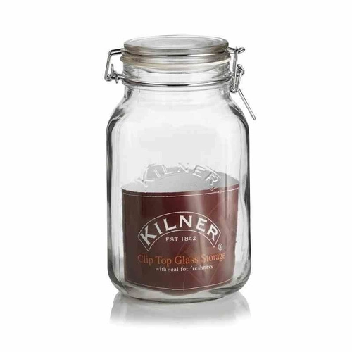 Sklenice 2l, Square Clip Top Jar KILNER
