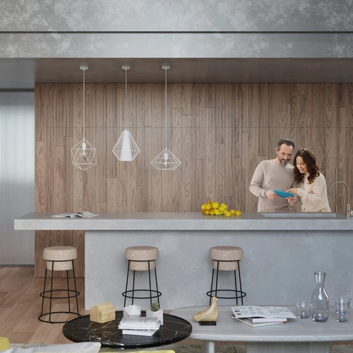 Závěsná lampa GASPARE bílá