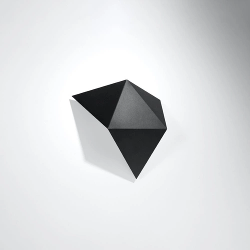 Nástěnné svítidlo Solido černé moderní kovové do obýváku a ložnice Sollux Lighting