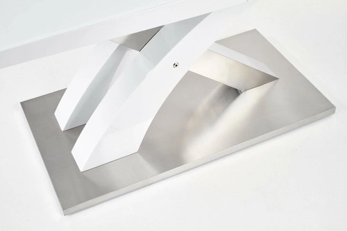 Rozkládací jídelní stůl Doran bílý moderní skleněná deska 160–220 cm Intesi