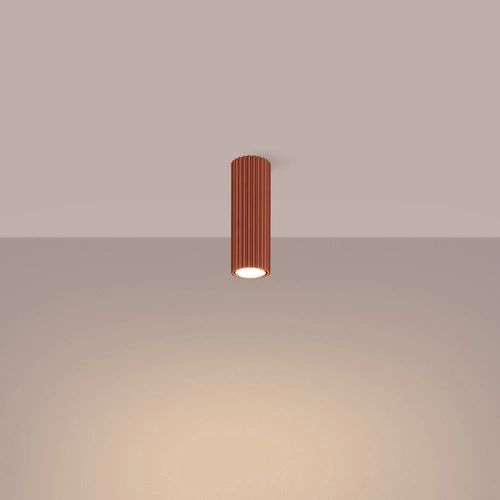 Stropní svítidlo KARBON 20 červené moderní do obýváku a ložnice hliník SOLLUX