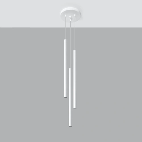 Závěsné svítidlo Pastelo bílé 3bodové moderní nad stůl do kuchyně nebo jídelny