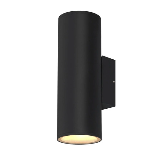 Venkovní nástěnné svítidlo Primula zahradní lampa fasádní trubka 14,5x31cm černá 2x60W E27 PAR30 IP65