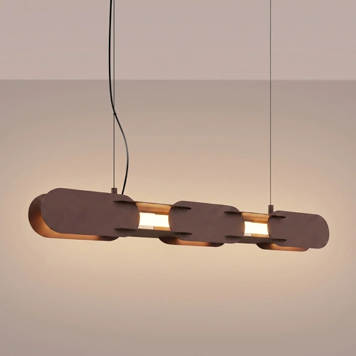 Závěsné LED svítidlo CHAIN 91 hnědé moderní nad stůl 3000K