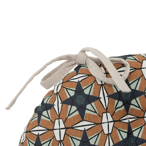 Kulatý bavlněný podsedák na židli do jídelny 38 cm s úvazky Atmosphera