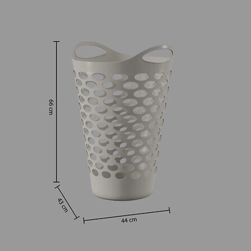 Flexibilní kulatý koš na prádlo 60 l šedý moderní do koupelny 5five simply smart