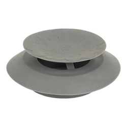 Silikonová zátka do dřezu šedá Intesi moderní univerzální do kuchyně a koupelny 6 cm