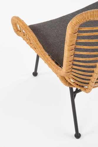 Zahradní relaxační křeslo Edjora z technoratanu moderní boho přírodní na terasu i do zahrady