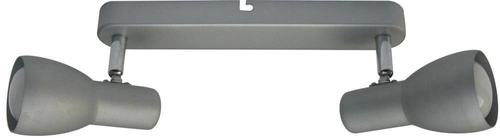 Moderní stropní svítidlo Picardo šedo-stříbrné, nastavitelná, do obývacího pokoje a kuchyně, 2 zdroje